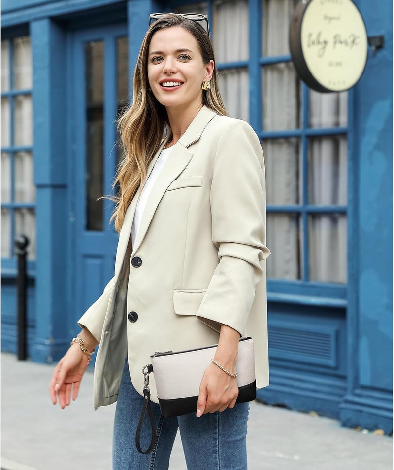 CLUCI Wristlet Wallet for Women Large Capacity Leather Clutch Purse Slim Ladies Travel Credit Card Holder Phone Organizer - Image 2